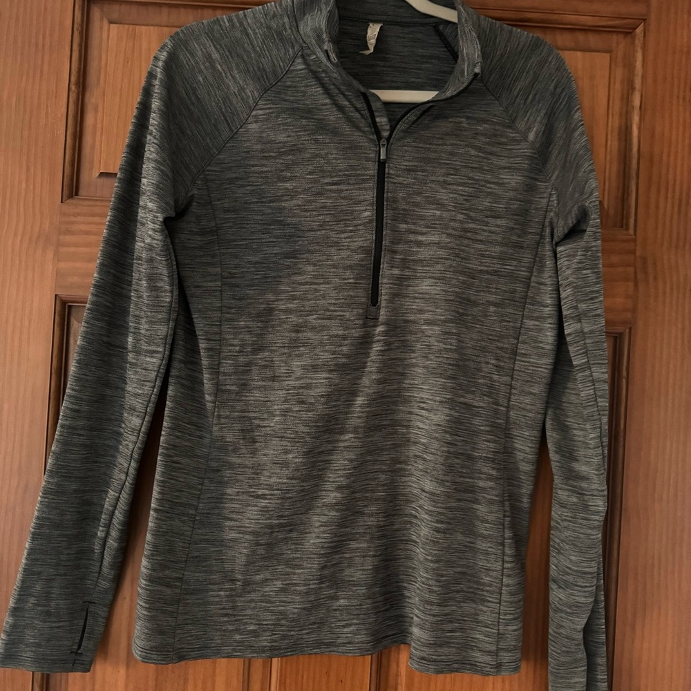 Under Armour Quarter 1/4 Zip Fitted Pullover Women's Medium Dark Gray Heatgear
